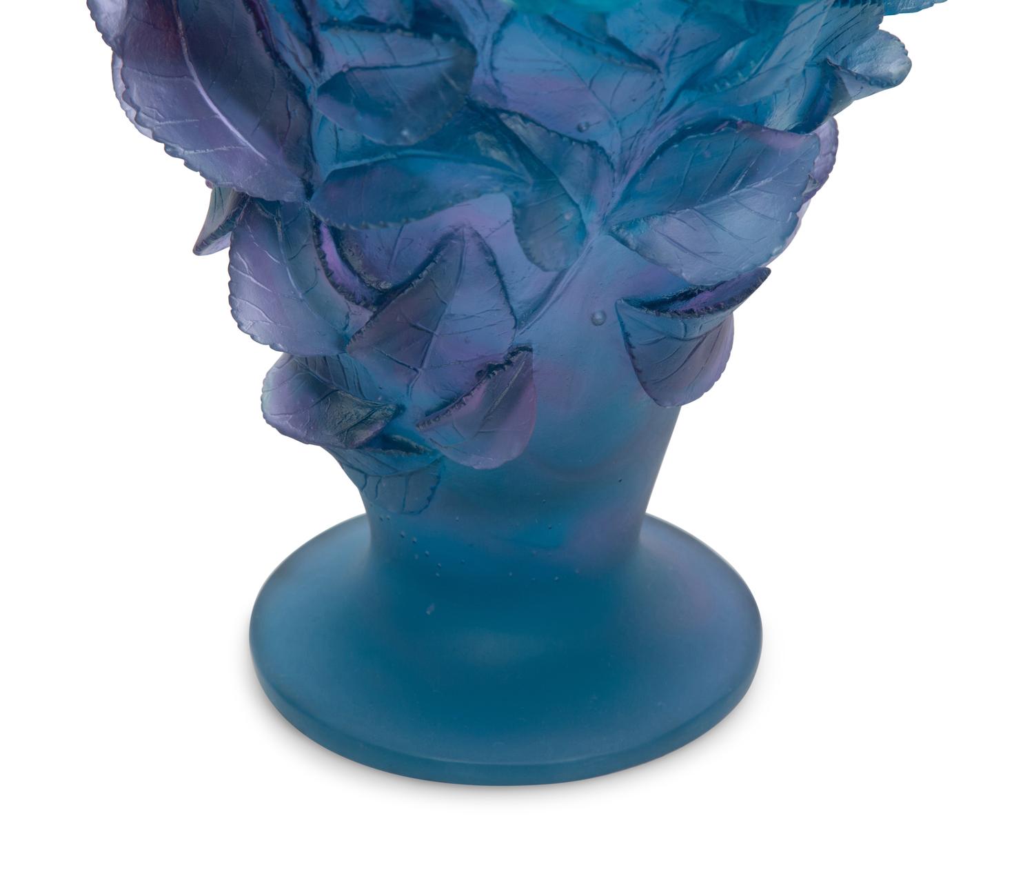 A Daum Pâte de Verre Roses Vase