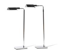 Koch & Lowy, SECOND HALF 20TH CENTURY, a pair of chromed OMI floor lamps