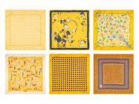 Six Designer Silk Scarves