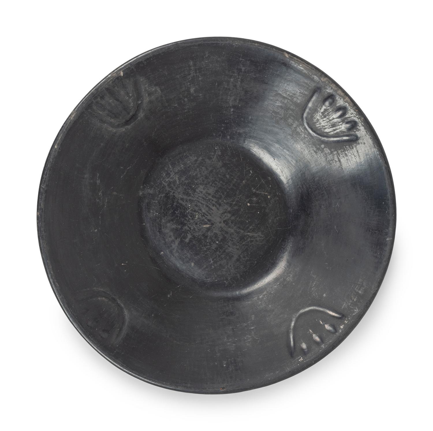 Santa Clara Blackware Pottery Plate