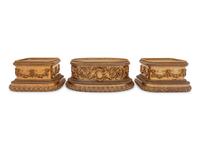 A Group of Three P.E. Guerin Gilt Bronze Garniture Stands