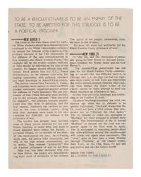 [BLACK PANTHERS]. A group of 2 flyers associated with the "Panther 21,"comprising:
