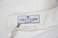 A Courreges White Short Sleeve Dress, Size 8.