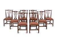 A Set of Eight George III Style Mahogany Dining Chairs
