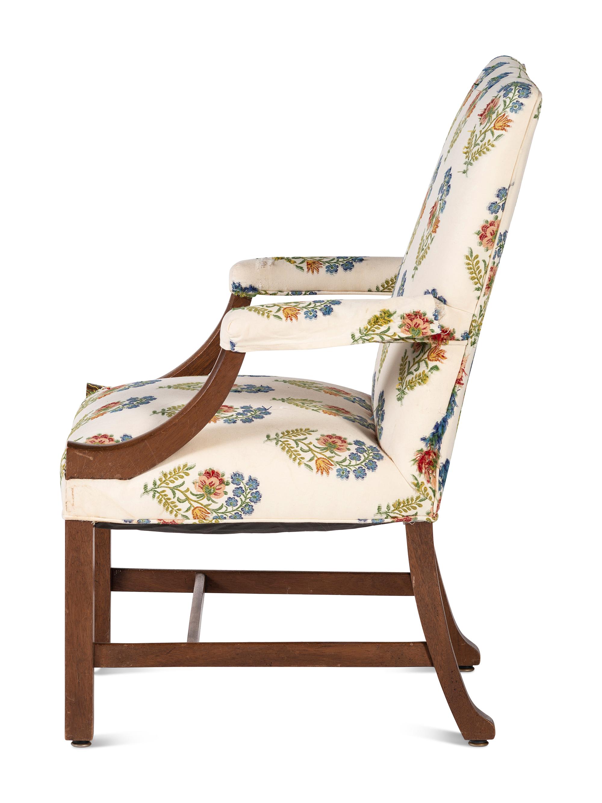 A George III Style Mahogany Armchair