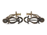A Pair of American Cast-Brass Single-Light Wall Sconces