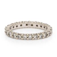 Diamond and White Gold Eternity Band