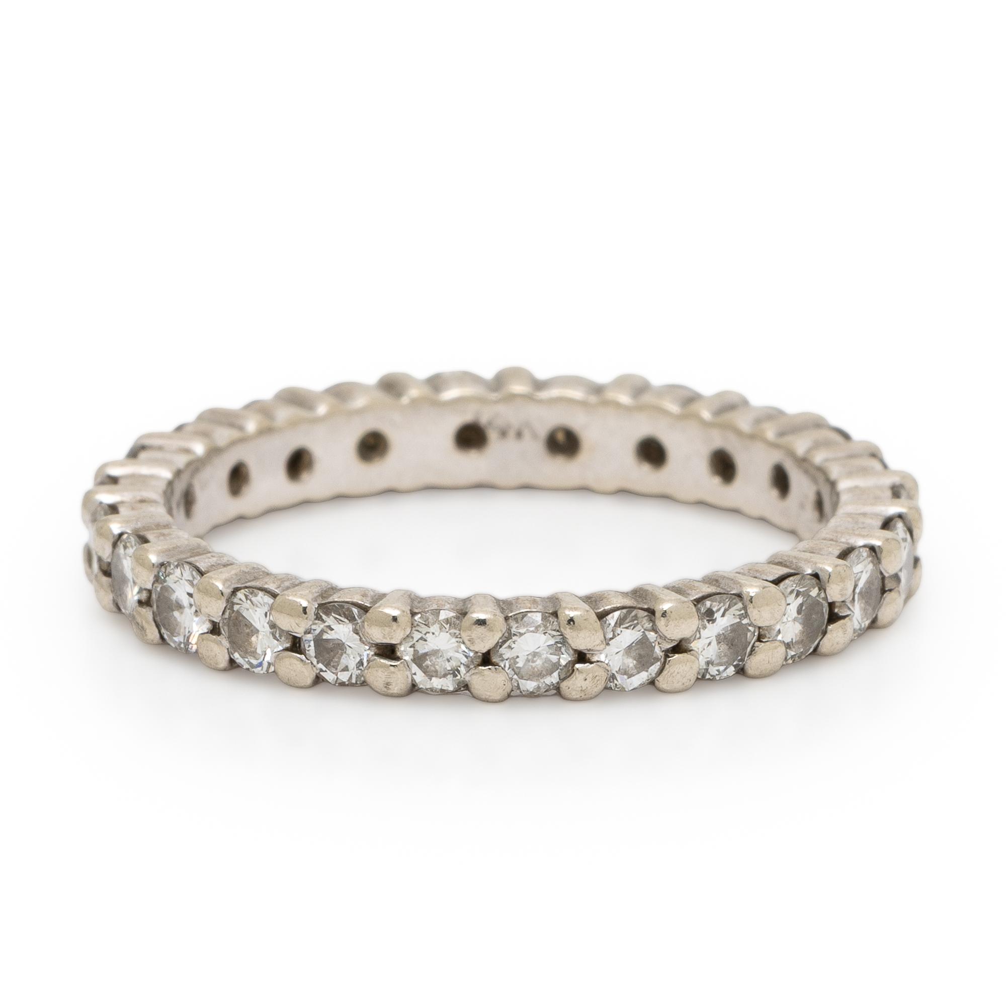 Diamond and White Gold Eternity Band