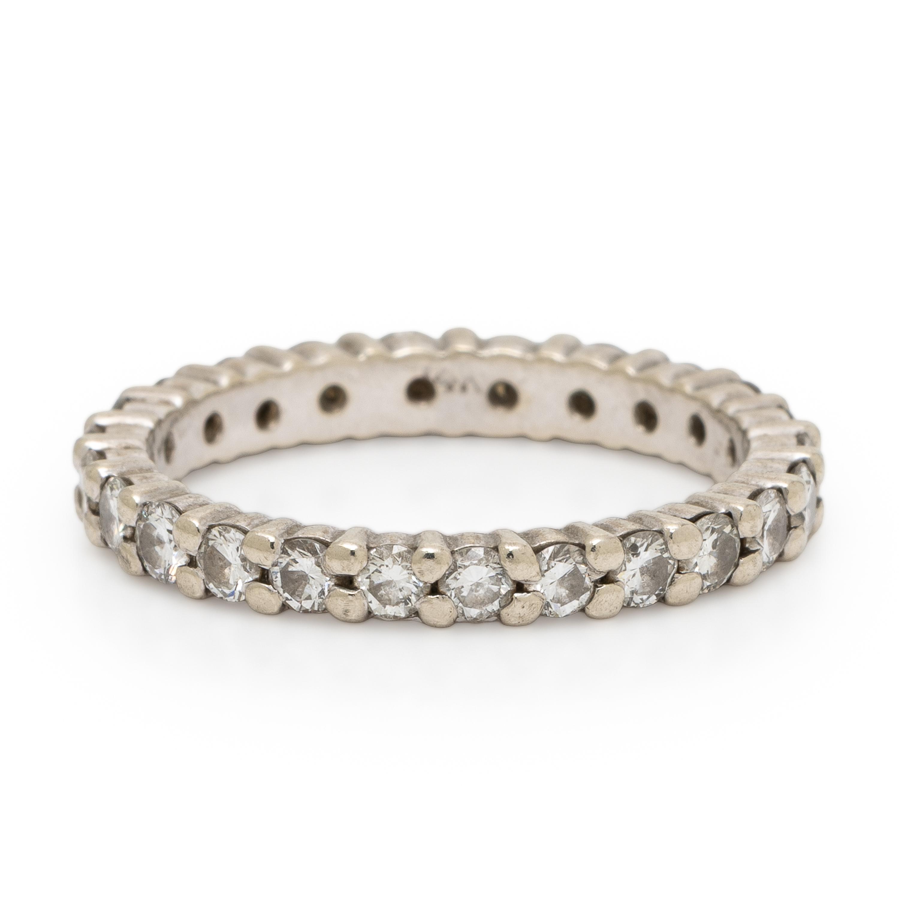 Diamond and White Gold Eternity Band