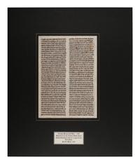[MANUSCRIPT LEAF -- BIBLE]. One leaf on vellum, in Latin. Germany, ca. 1425.