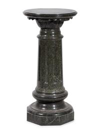 A Continental Green Marble Pedestal