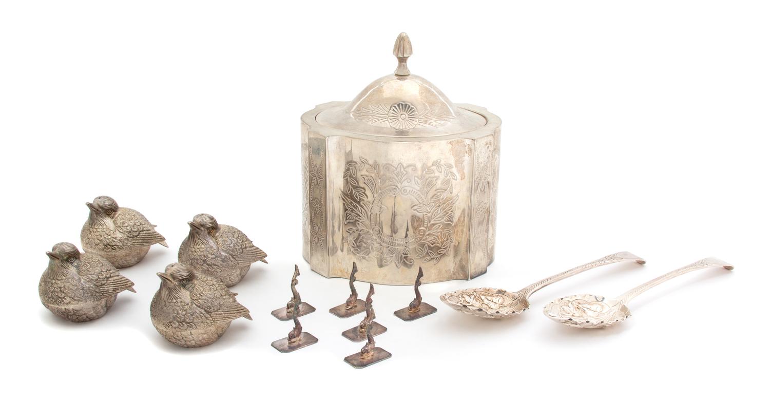 A Miscellaneous Group of Silver and Silver Plate Articles Height of largest 8 inches. — Various Makers