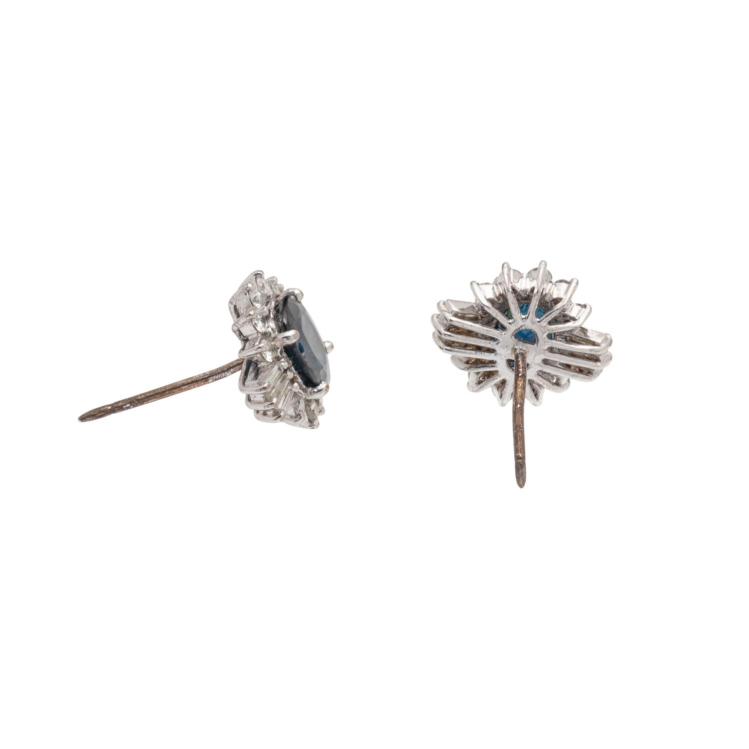 SAPPHIRE AND DIAMOND EARRINGS