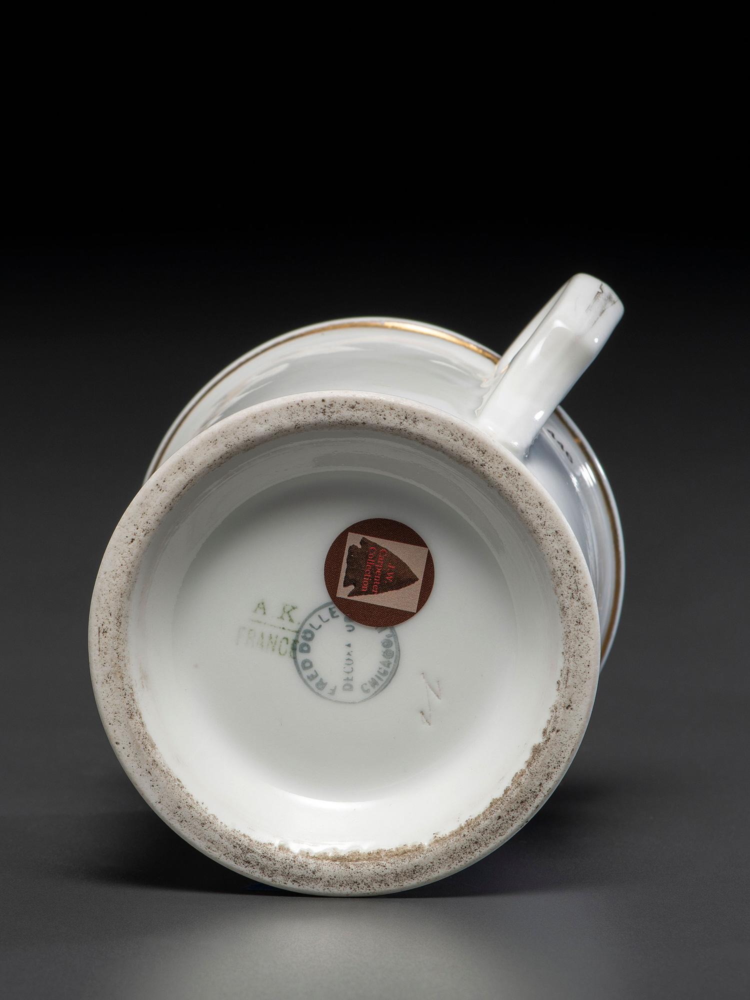 A Wheelwright's Porcelain Occupational Shaving Mug