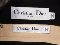 Christian Dior, Leather-Trim Skirt Suit
