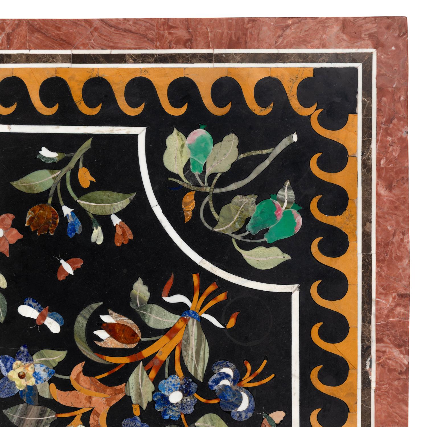 An Italian Baroque Style Pietra Dura Table Top