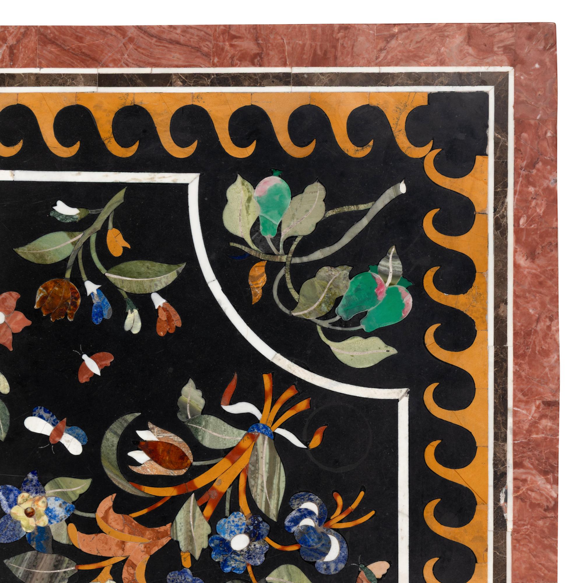 An Italian Baroque Style Pietra Dura Table Top