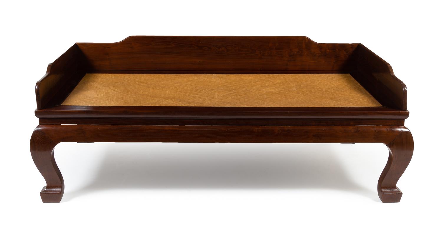 A Chinese Jumu Lowback Luohan Bed, Luohanchuang Height 31 1/2 x width 84 1/2 x depth 44 inches. — 19TH CENTURY