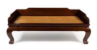 A Chinese Jumu Lowback Luohan Bed, Luohanchuang Height 31 1/2 x width 84 1/2 x depth 44 inches. — 19TH CENTURY