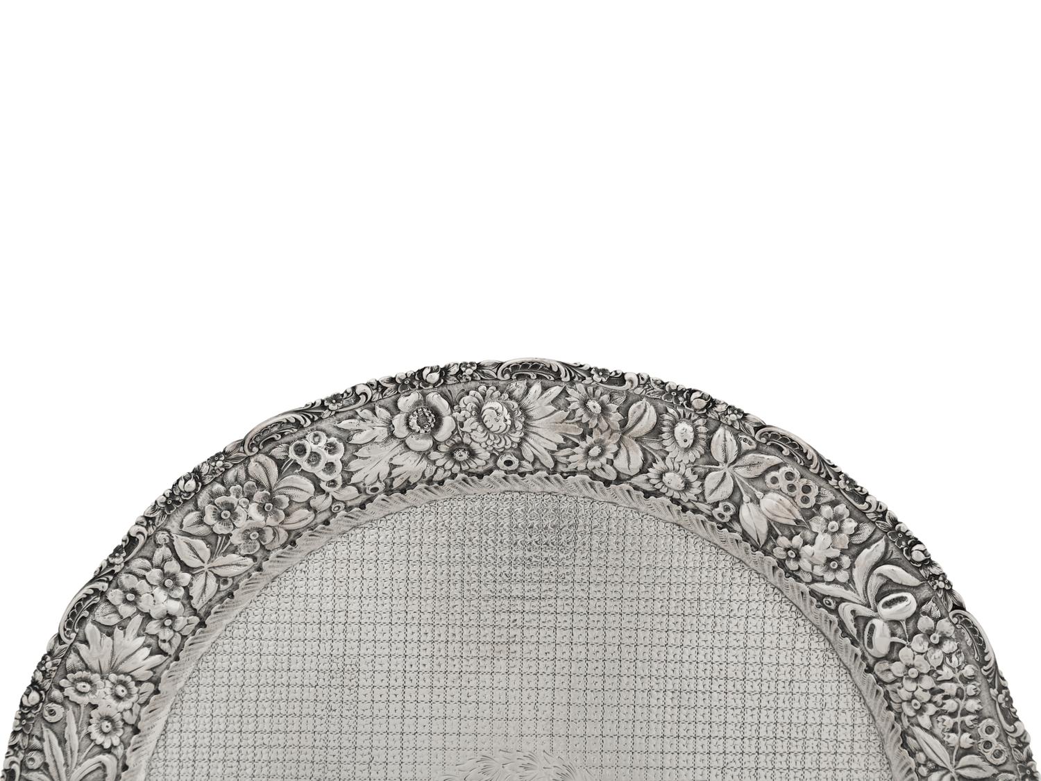 An American Silver Repoussé Tray