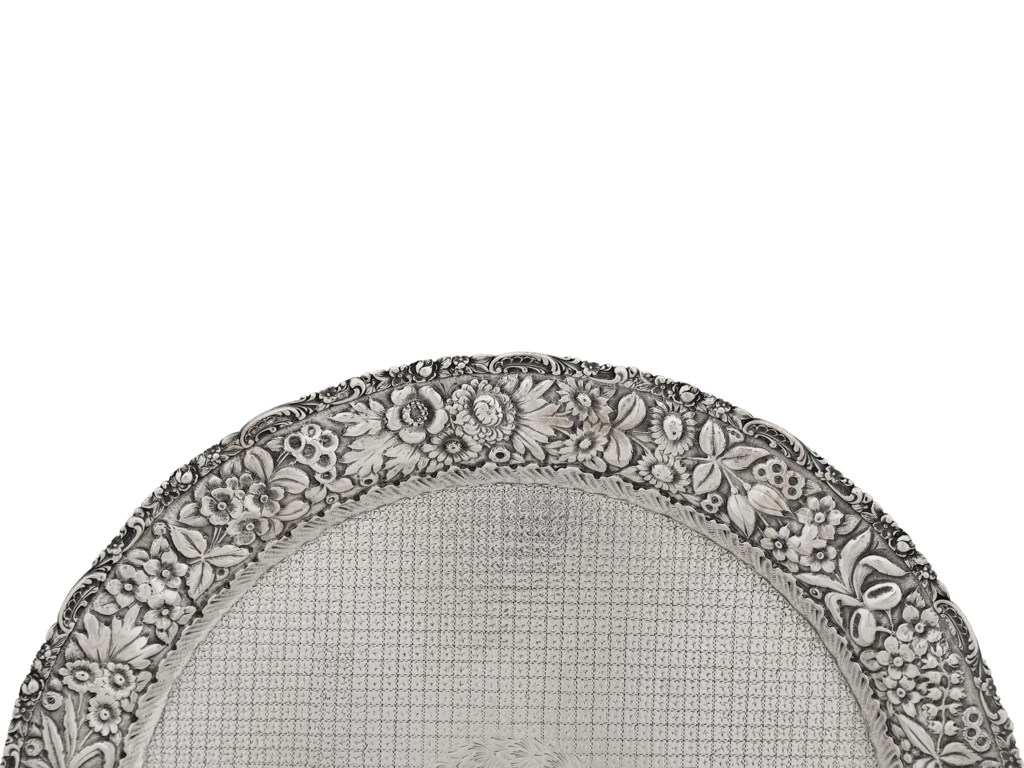 An American Silver Repoussé Tray