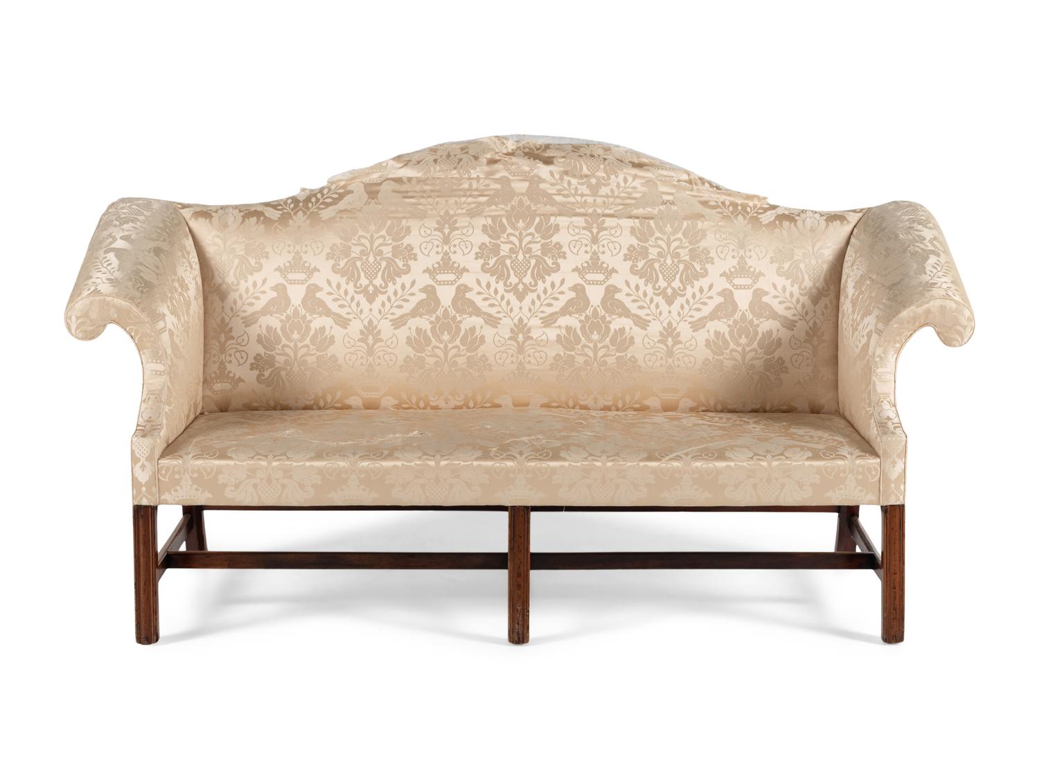 A George III Mahogany Camelback Sofa