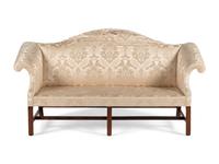 A George III Mahogany Camelback Sofa