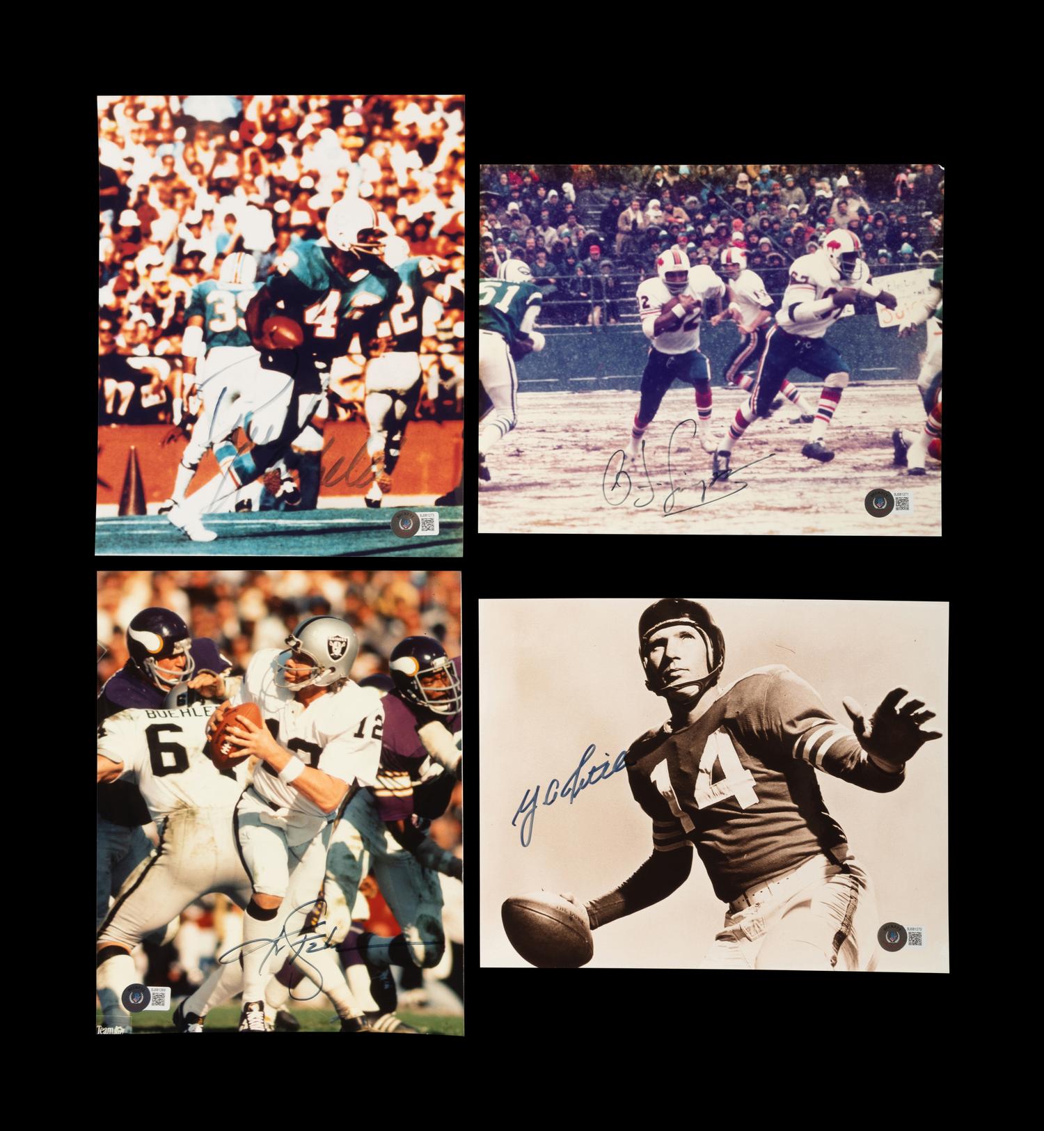 A Group of Over 30 Signed Autograph Football Hall of Fame Items (Beckett Authentication Services Certified),