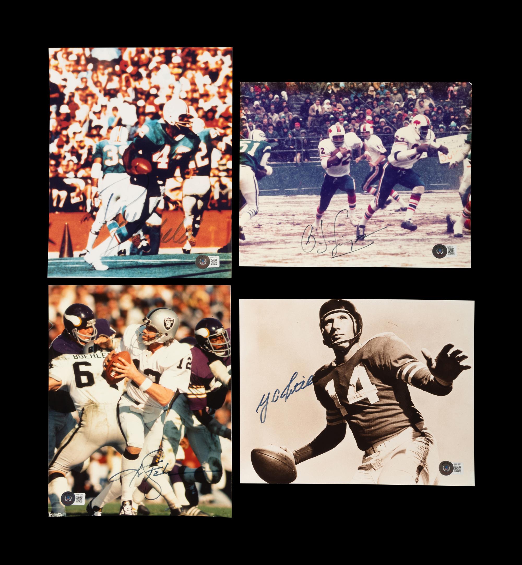 A Group of Over 30 Signed Autograph Football Hall of Fame Items (Beckett Authentication Services Certified),