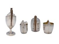 A George III Silver Assembled Four-Piece Tea and Coffee Service