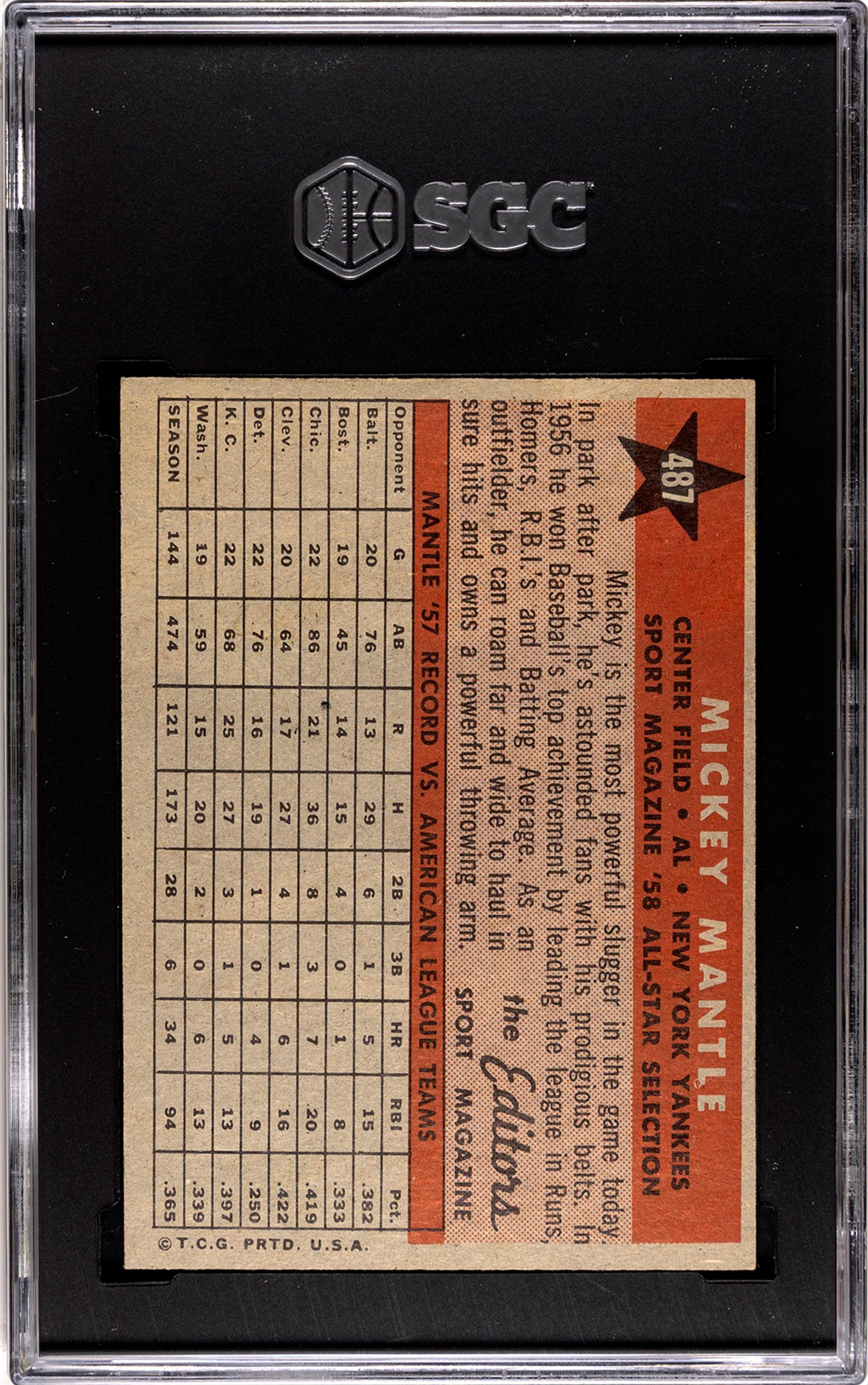 A Complete Set of 1959 Topps Baseball Cards Including SGC Graded Key Cards (572/572),