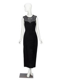 AlaÏa, Black Velvet Fleece Stretch Dress
