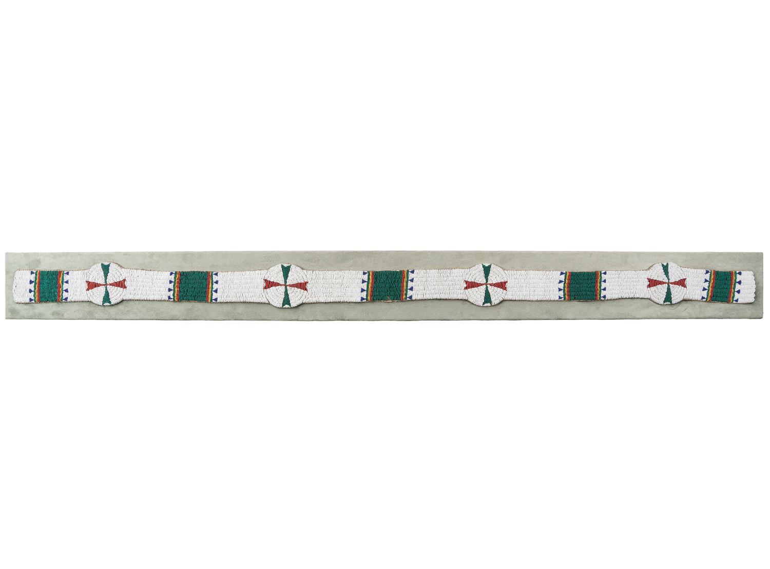 Sioux Beaded Hide Blanket Strip