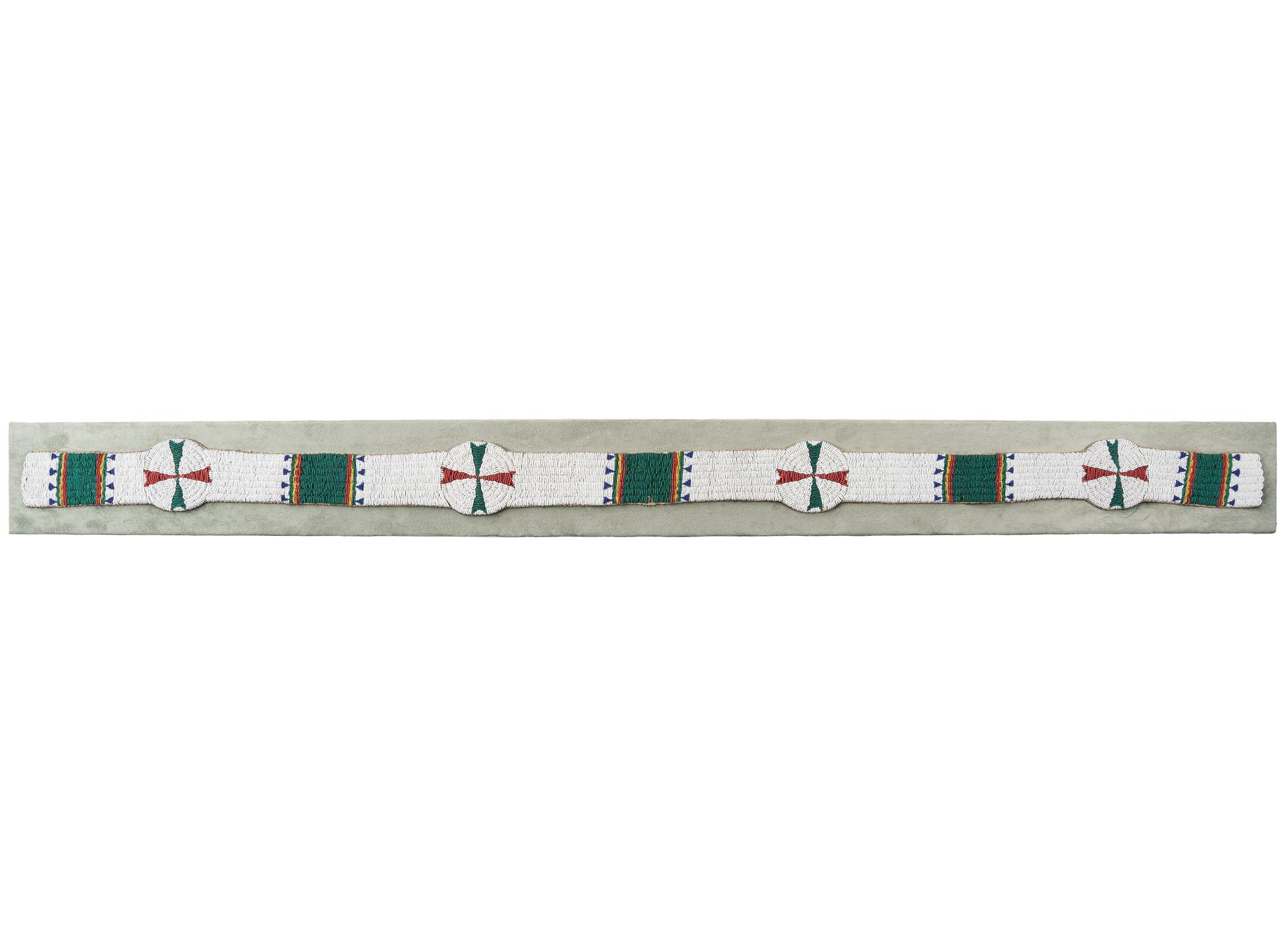 Sioux Beaded Hide Blanket Strip