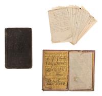 [CIVIL WAR]. Archive of items related to Elisha Hunt RHODES (1842-1917), 2nd Rhode Island Volunteer Infantry, incl. diary pages, battlefield map, and tactic manual for US Colored Troops.