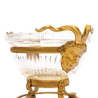 A French Gilt Bronze and Cut Glass Center Bowl