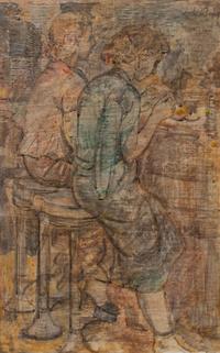 Isabel Bishop, (American, 1902-1988) — At Lunch, 1954