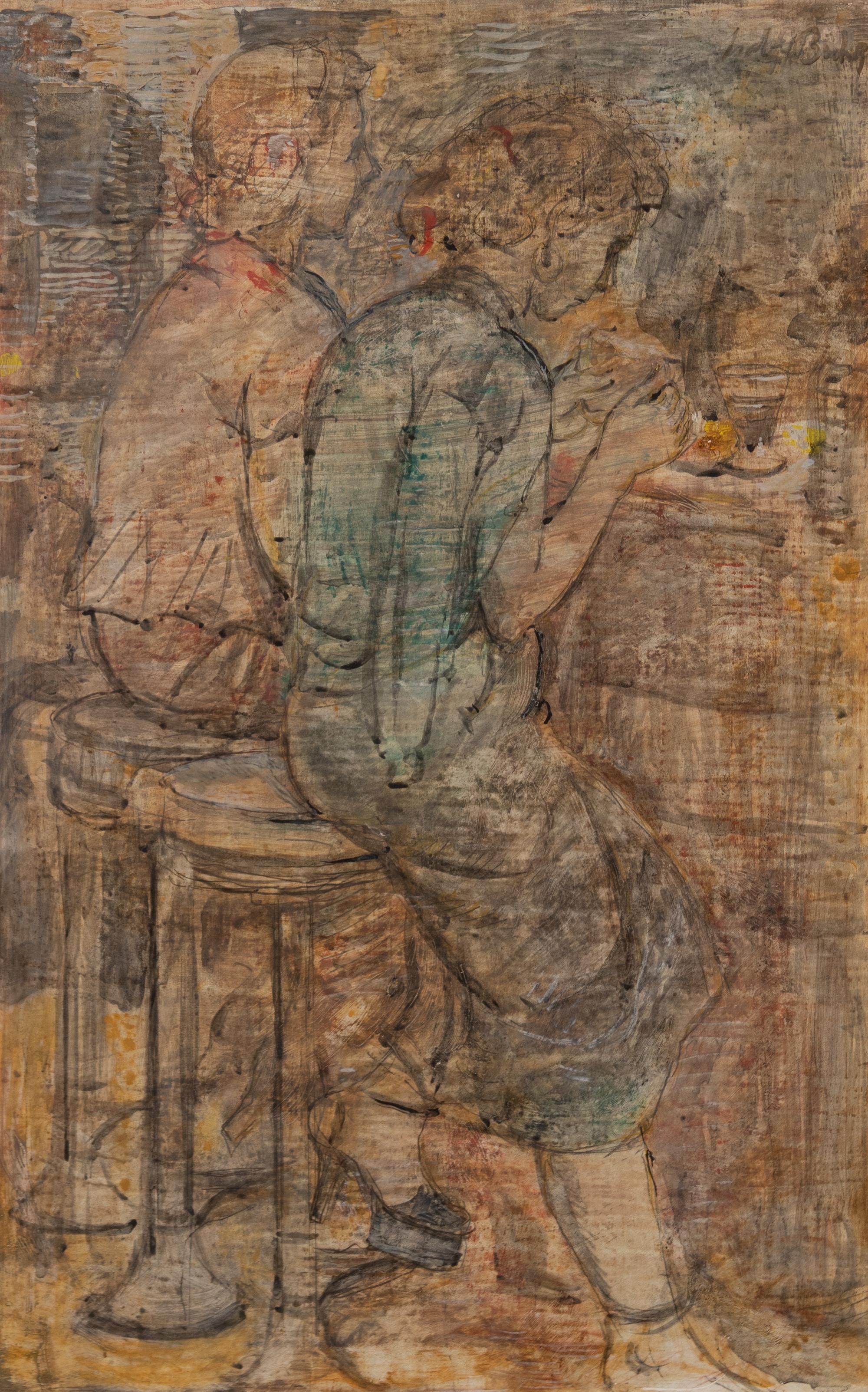 Isabel Bishop, (American, 1902-1988) — At Lunch, 1954