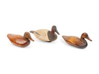 Five Carved and Polychrome Painted Duck Decoys