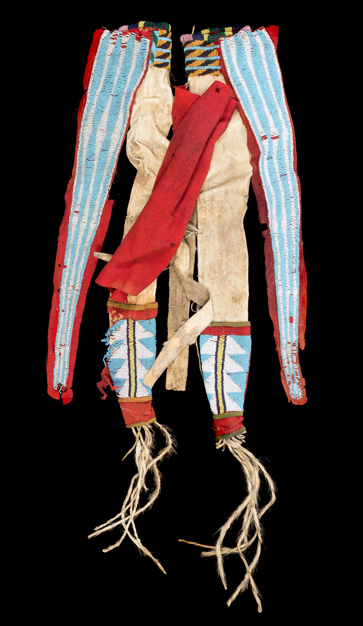 A Pawnee Beaded Quiver and Bow Case Length approximately 27 inches.