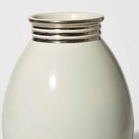 A Wedgwood Platinum and Gray-Glazed Vase
