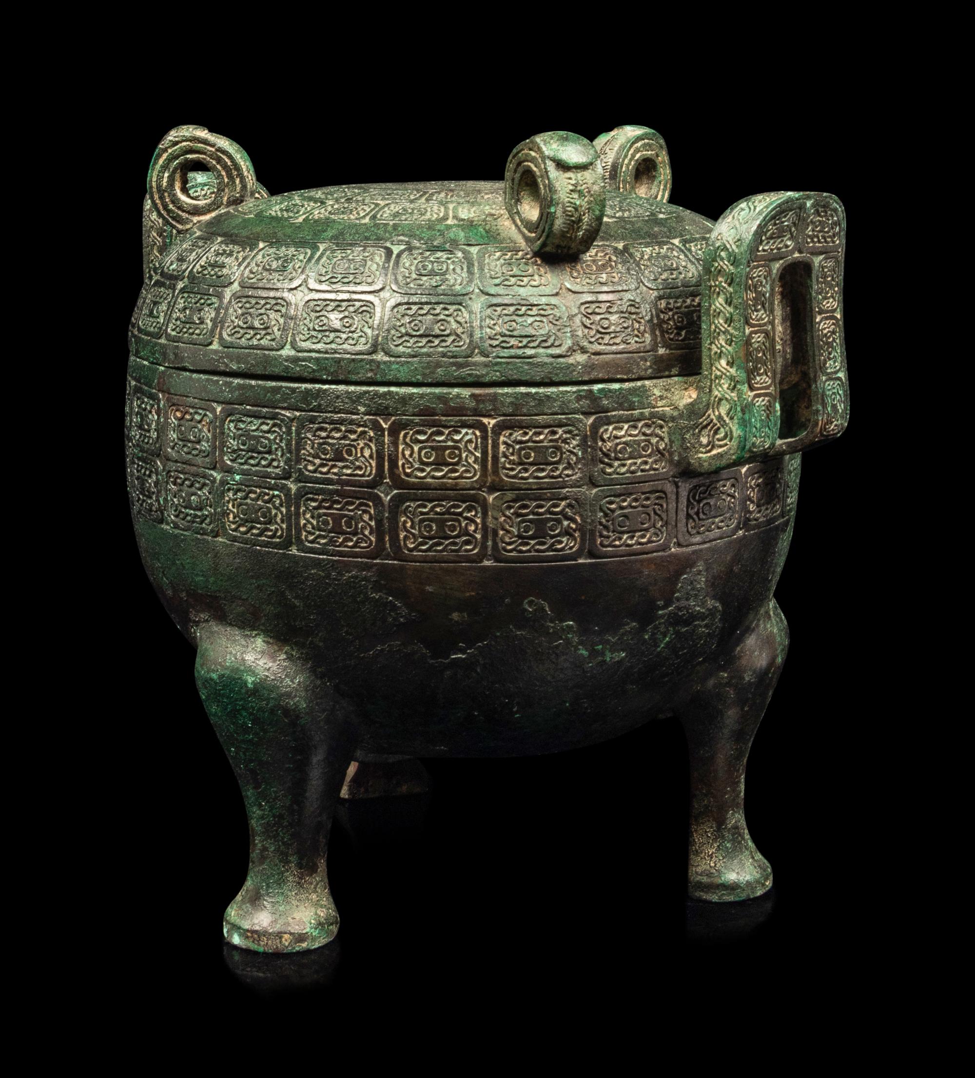 A Chinese Archaic Style Bronze Ding Vessel