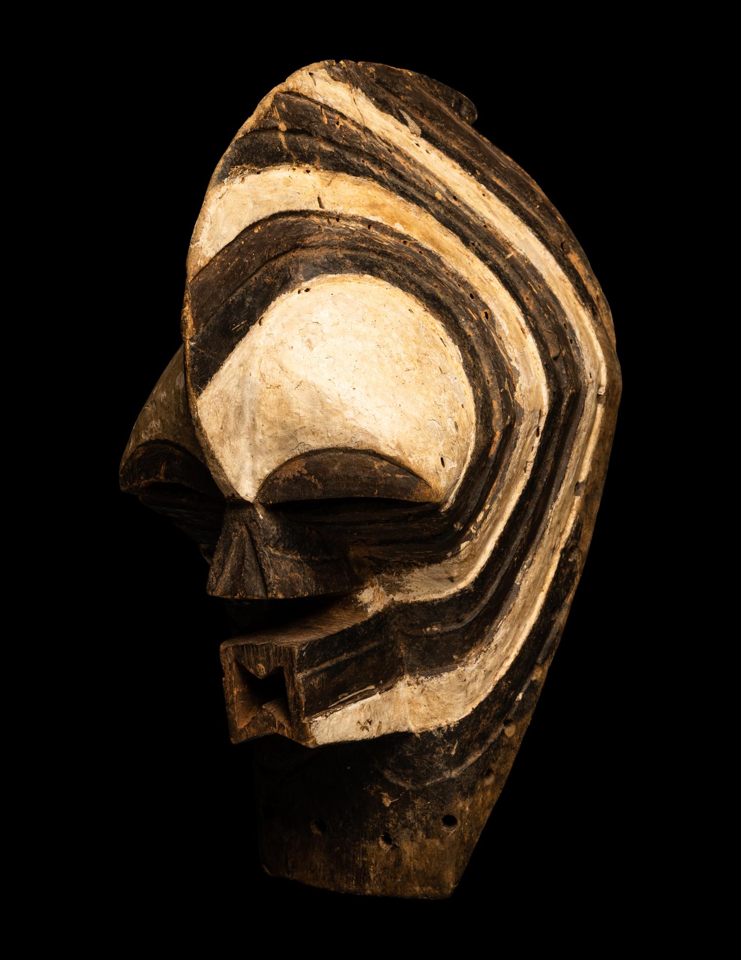 A Songye Wood Male Mask (Kifwebe)