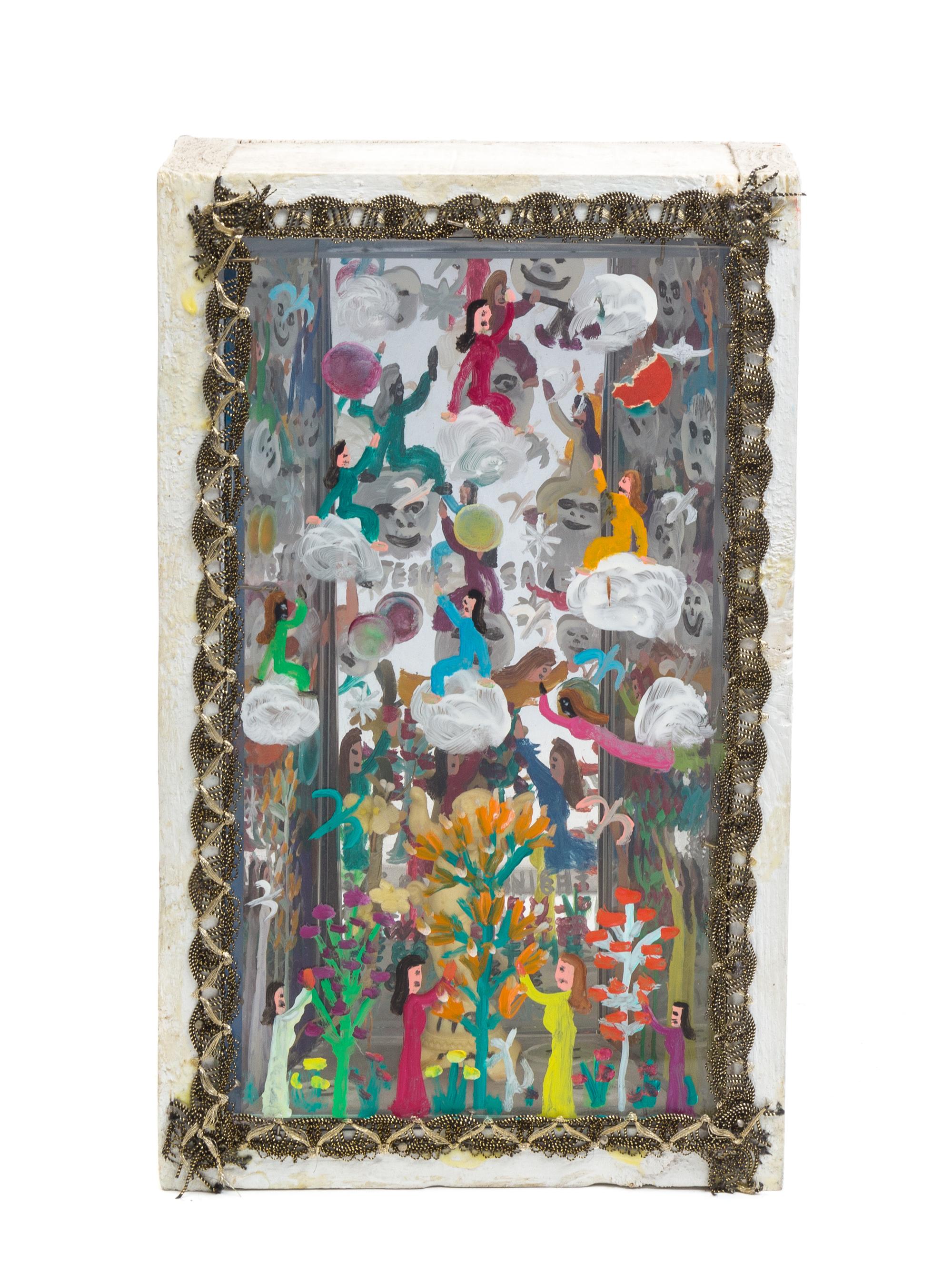 Howard Finster, (American, 1916-2001), Jesus Saves Box, 1984