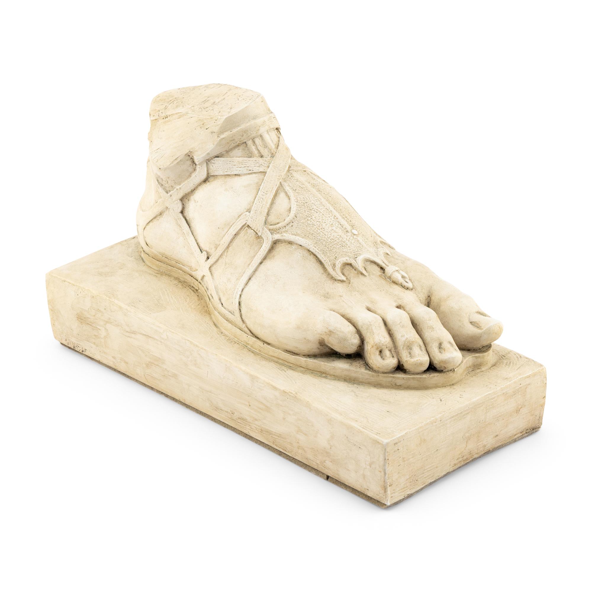 A Grand Tour Style Plaster Foot of Hermes