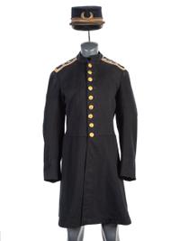 Anishinaabe Beaded Wool Naval Coat with Added Cap