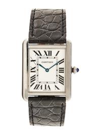 CARTIER, REF. 2715 STAINLESS STEEL 'TANK SOLO' WATCH