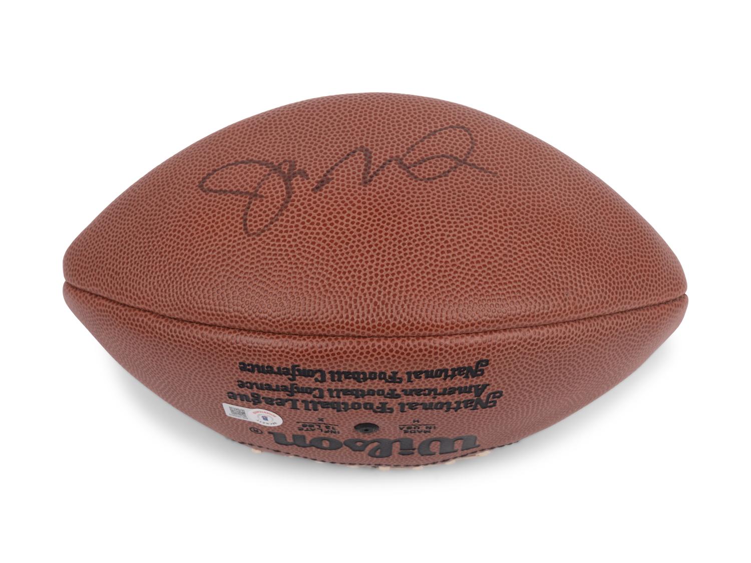 A Joe Montana Signed Autograph Football (Beckett Authentication Services BAS Certified and Upper Deck Authenticated),
