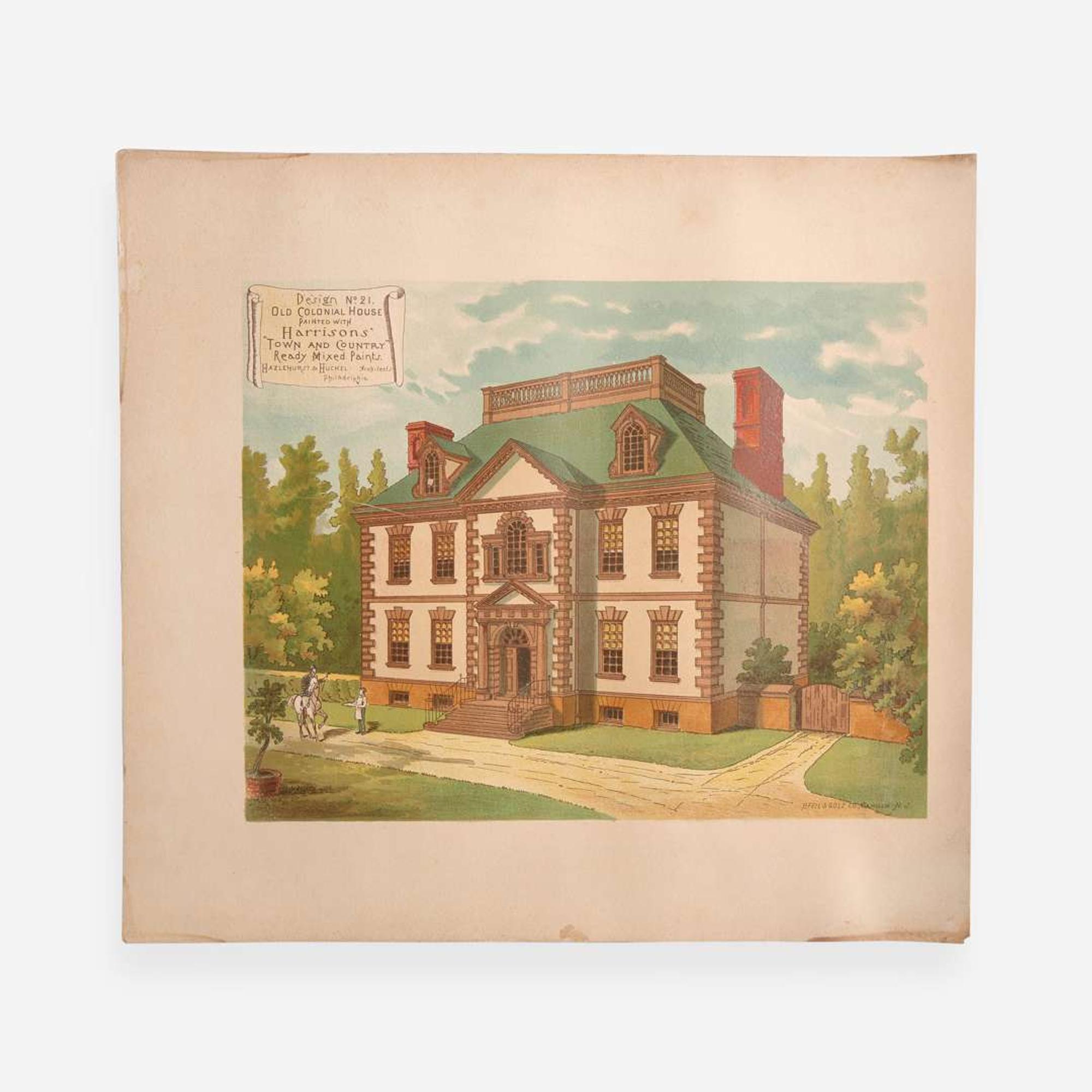 [Architecture] [Philadelphia] (Practical Illustrations of Various Combinations of Harrisons' "Town and Country" Ready Mixed Paints)