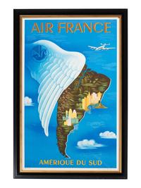 [TRAVEL]. BOUCHER, Lucien, artist. Air France / Amerique Du Sud . Paris: Perceval, 1950.